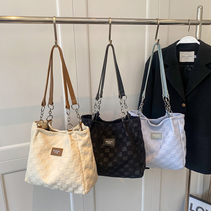 Túi xách IELGY đeo vai vải vạt ngăn rộng sành điệu cho nữ