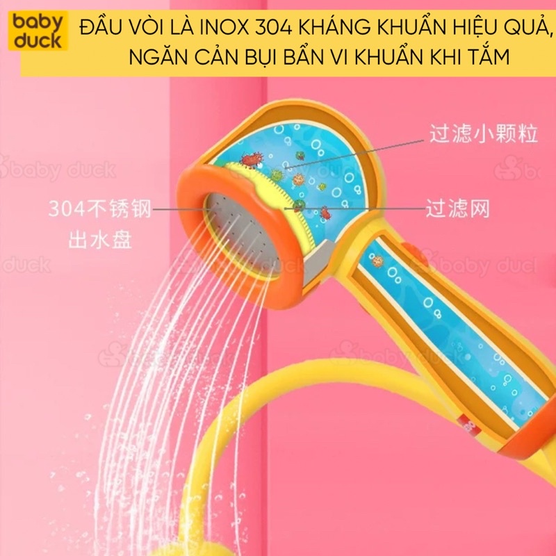 Sen tắm 3 chú vịt cao cấp, vừa làm đồ chơi phun nước, vừa làm sen tắm, đồ chơi nhà tắm cho bé