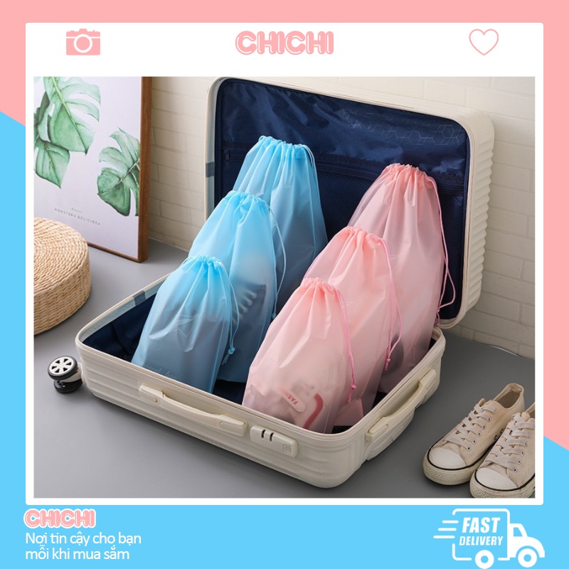 Túi dây rút đựng giày dép đồ mỹ phẩm quần áo chống nước du lịch Chichi TCN12