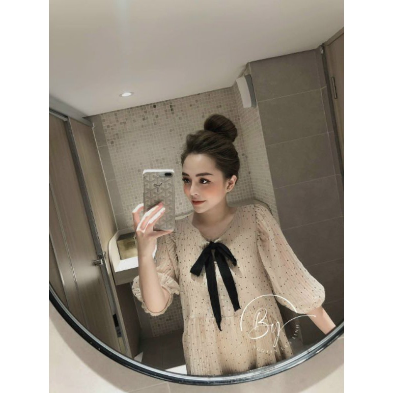 Đầm đuôi cá dập li bi kèm nơ