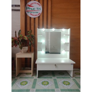 [NT PHÚC TRÍ] Bàn trang điểm 70cm 2 kệ có đèn