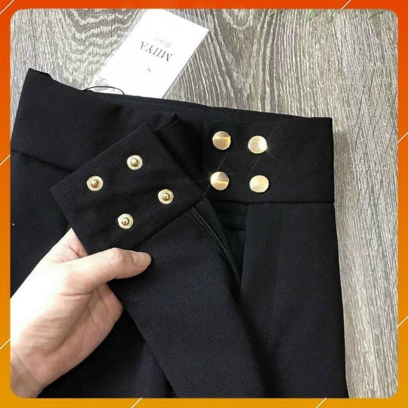 Quần baggy vải 4 khuy giữa