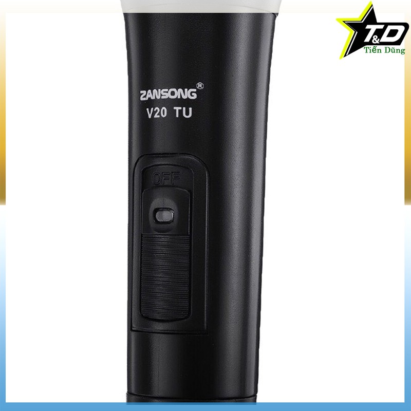 Mic không dây v20 cho tất các các loa và âm li có hỗ trợ micvới 2 cổng 3.5 và 6.5- Micro đa năng v20 hát bắt mic