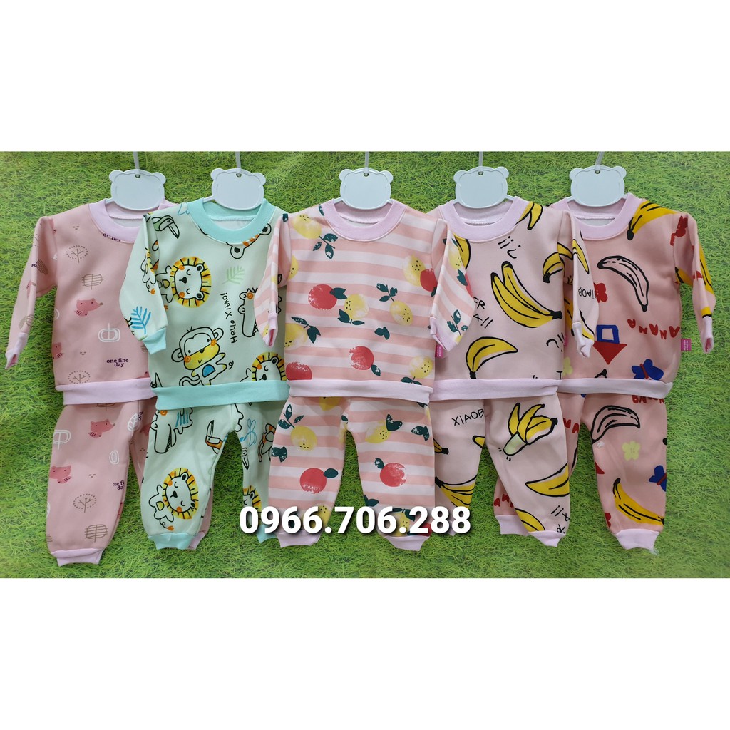 Bộ nỉ lông xẻ khuy trước hàng loại 1 cho bé trai và bé gái 3-15kg