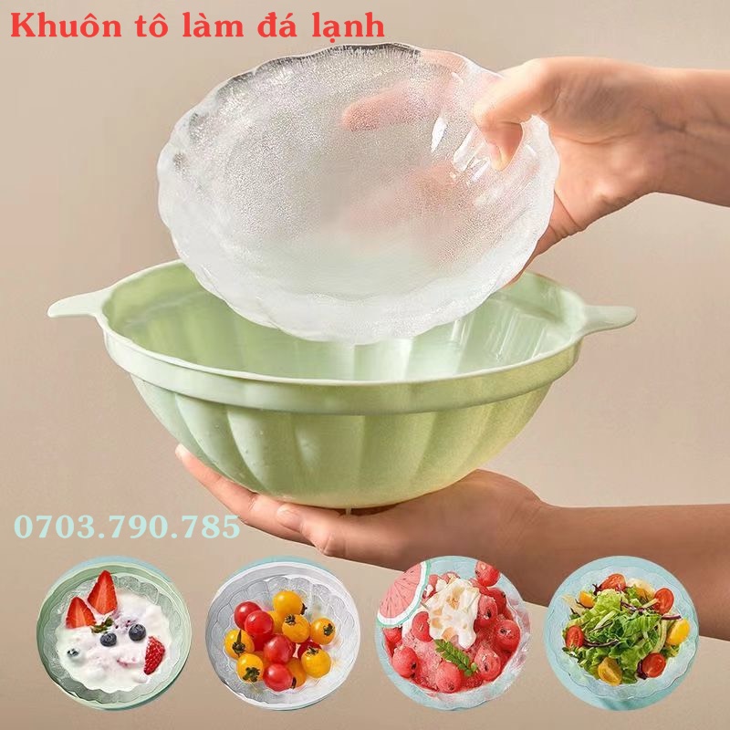 Khuôn Tô Nhựa Làm Đá Lạnh Lớn Và Nhỏ