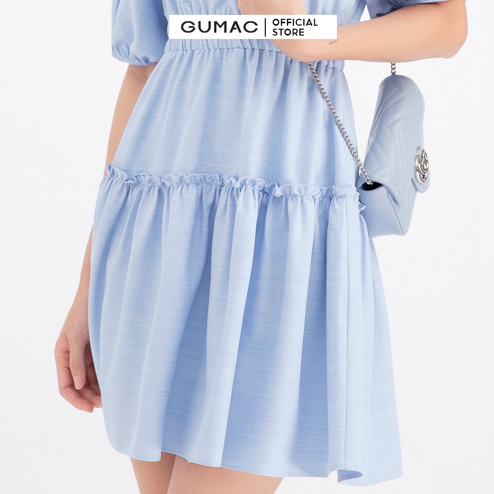 [Mã WABRGU55 giảm 12% đơn 99K] Đầm xòe nữ eo chun nhún tùng GUMAC DB633 | BigBuy360 - bigbuy360.vn