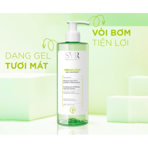 Sữa Rửa Mặt SVR Sebiaclear Gel Moussant 400ml Gel Rửa Mặt SVR Pháp | BigBuy360 - bigbuy360.vn