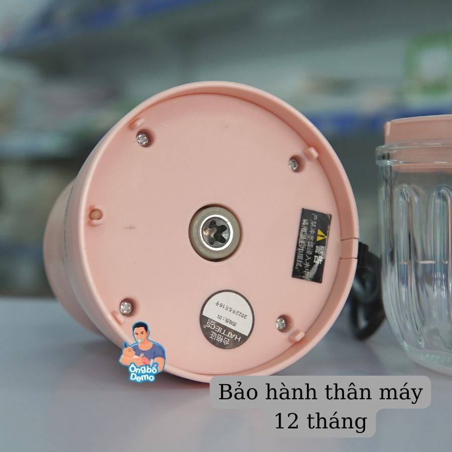 Máy xay đa năng Hattiecs bản nâng cấp 6 lưỡi, chuyên dùng xay đồ ăn dặm cho bé (Bảo hành 12 tháng) - Ongbodemo