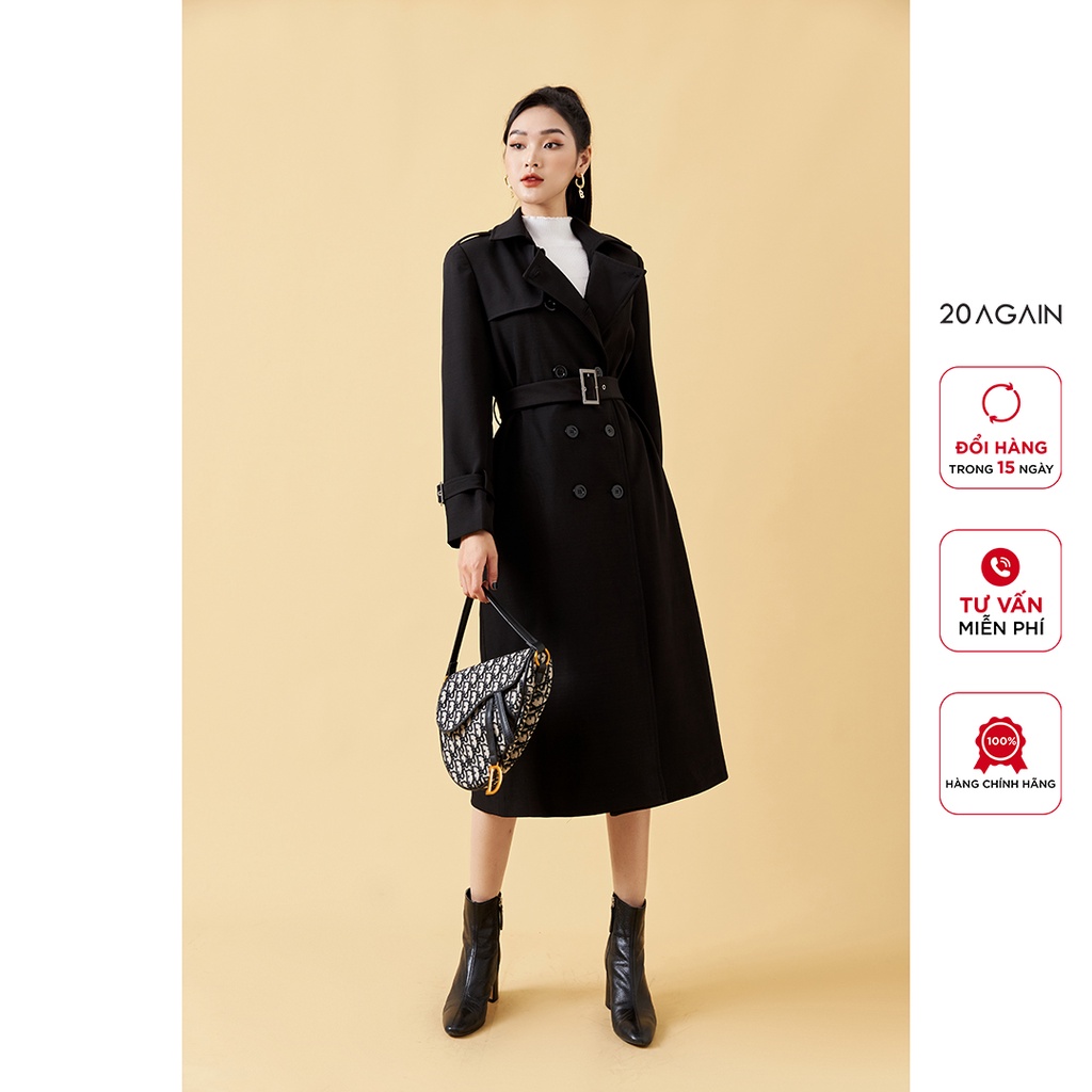 [Mã WABRAG99 giảm 10% đơn 99K] Áo khoác nữ dáng dài 20AGAIN, thiết kế thời thượng, tôn dáng KOA1771 | BigBuy360 - bigbuy360.vn