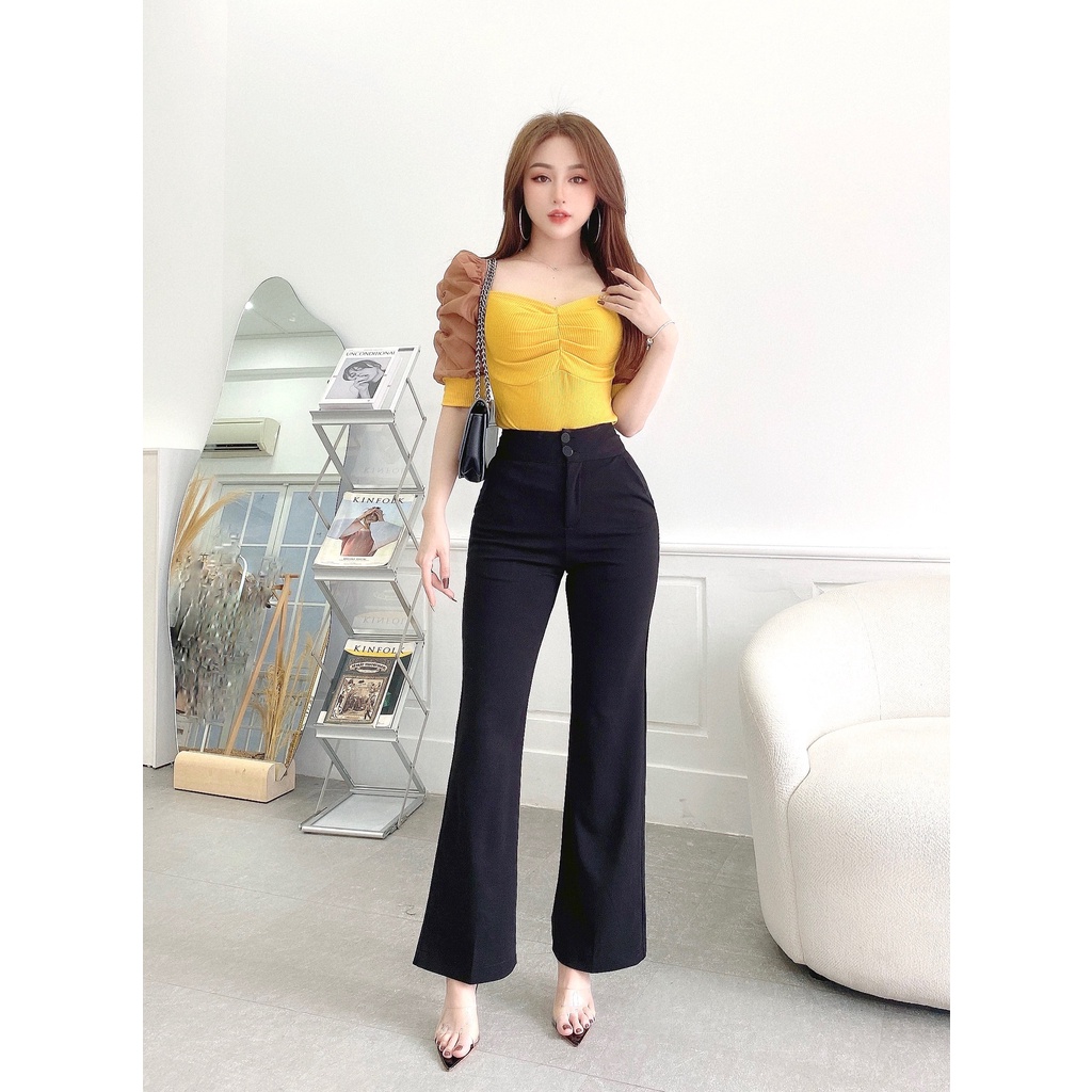 Áo thun kiểu nữ CRAZYTEEN tay bo nhún lỡ AT0175