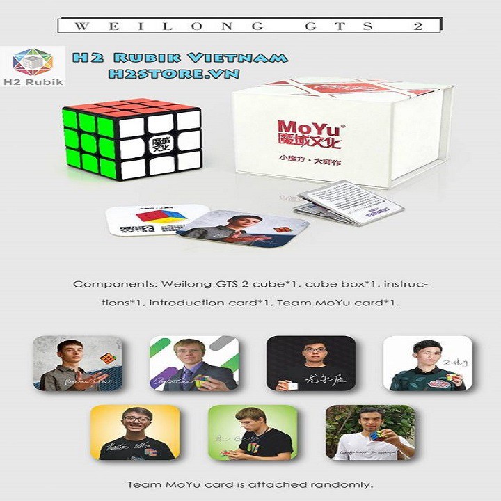 RUBIK 3X3 MOYU WEILONG GTS2 STICKERLESS loại không viền