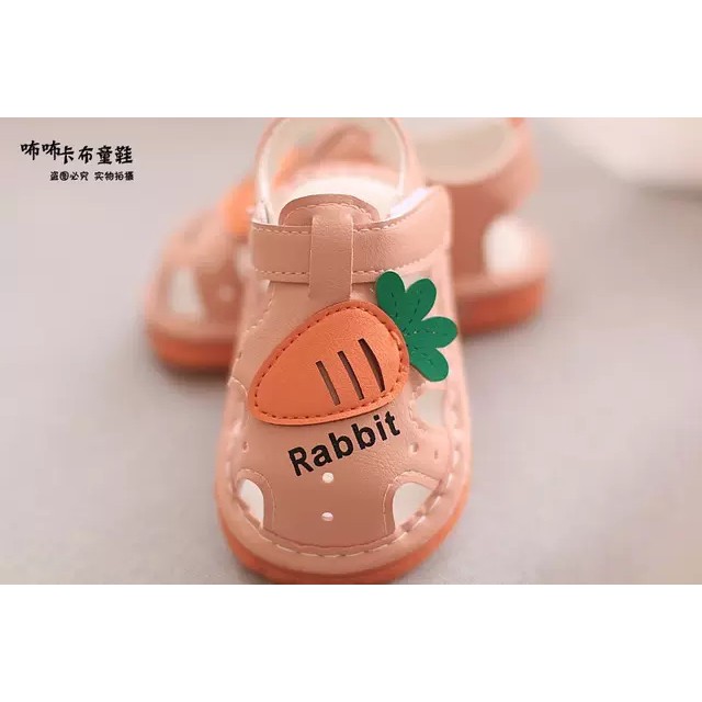 Dép tập đi, Sandal tập đi cho bé gái Hình Cà rốt 🥕 siêu dễ thương_ Đế mềm, êm chân bé_ Quảng Châu loại 1