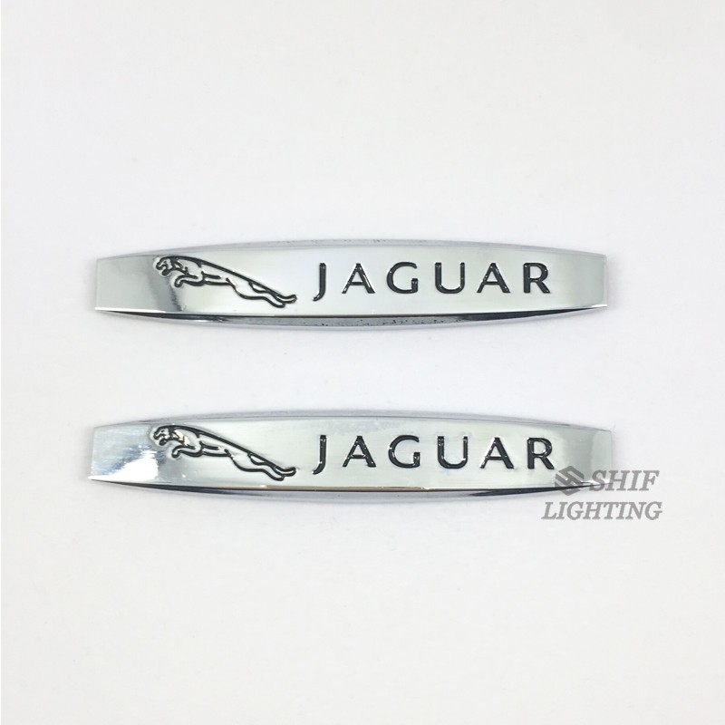 Bộ 2 logo hình báo đốm bằng kim loại dán xe hơi Jaguar