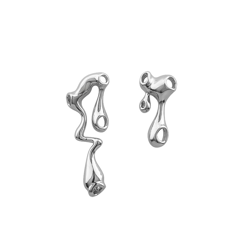 Khuyên Tai Nham Thạch Bất Đối Xứng Thiết Kế Mới Cá Tính Hợp Thời Trang