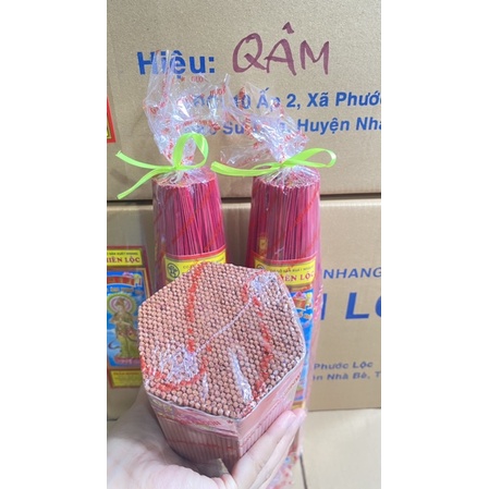 Nhang Thơm Nhẹ Nhàng Ít Khói Quan Âm Phổ Độ Thiên Lộc An Toàn Cho Sức Khỏe - 5 Tấc Bó Đại 800 Nén