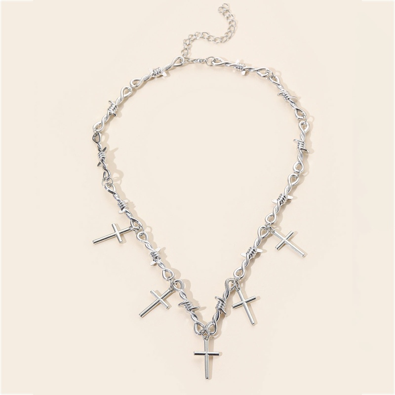 Vòng Tay Dây Gai Kim Loại Màu Bạc Phong Cách Gothic Cho Nam Và Nữ