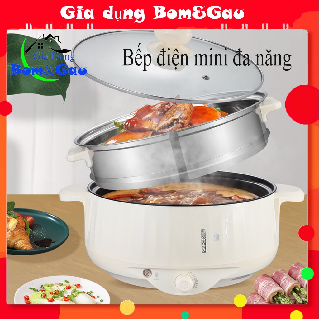 [TẶNG 7 MÓN NHÀ BẾP]Bếp Điện, Nồi Lẩu Điện Mini Đa Năng Chống Dính Cao Cấp, Làm Nóng Nhanh, Bảo Hành 6 Tháng BLAR01