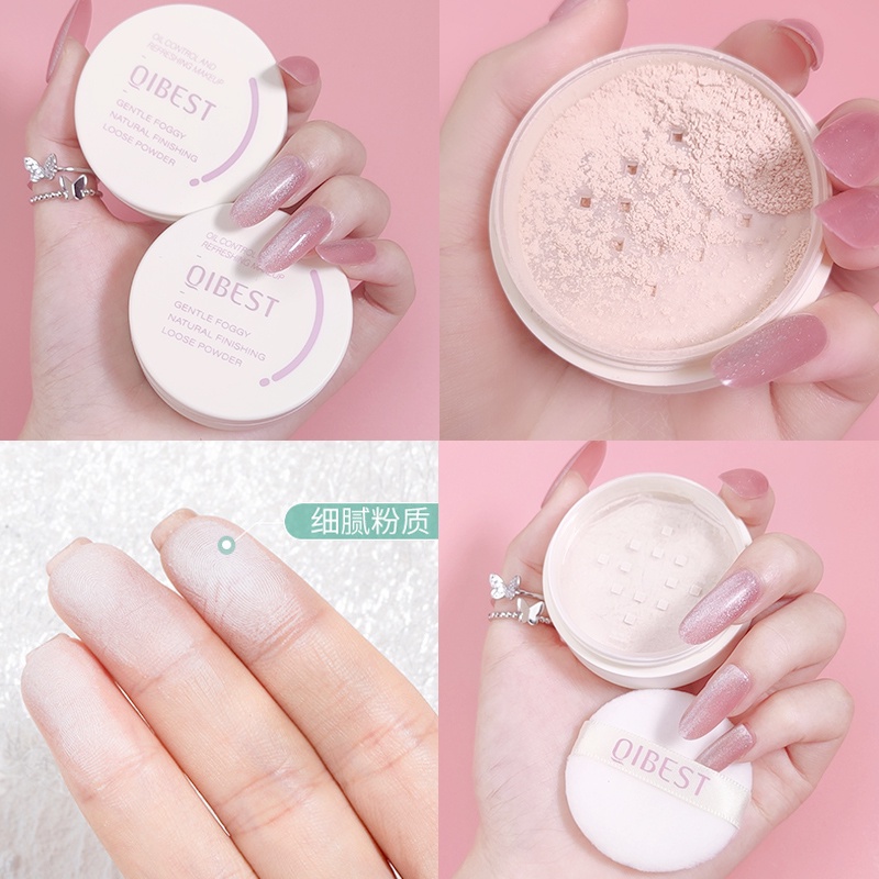 Phấn phủ QIBEST 4 màu tùy chọn kiềm dầu giữ lớp trang điểm lâu trôi 32.5g | BigBuy360 - bigbuy360.vn