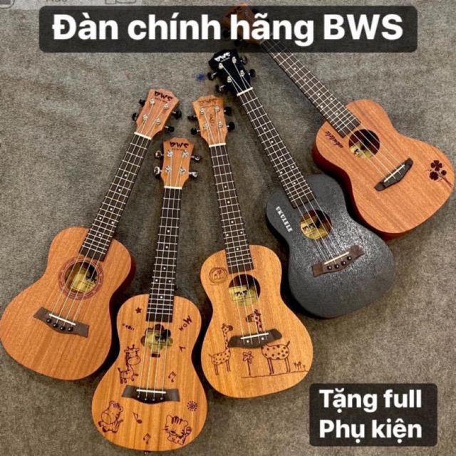 Đàn Ukulele Concert Tenor BWS 23inch - (tặng đủ phụ kiệm+ gồm cả bao đựng )