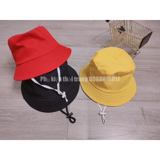 Mũ trẻ em / nón bucket trơn đen cho bé 2 - 5 tuổi