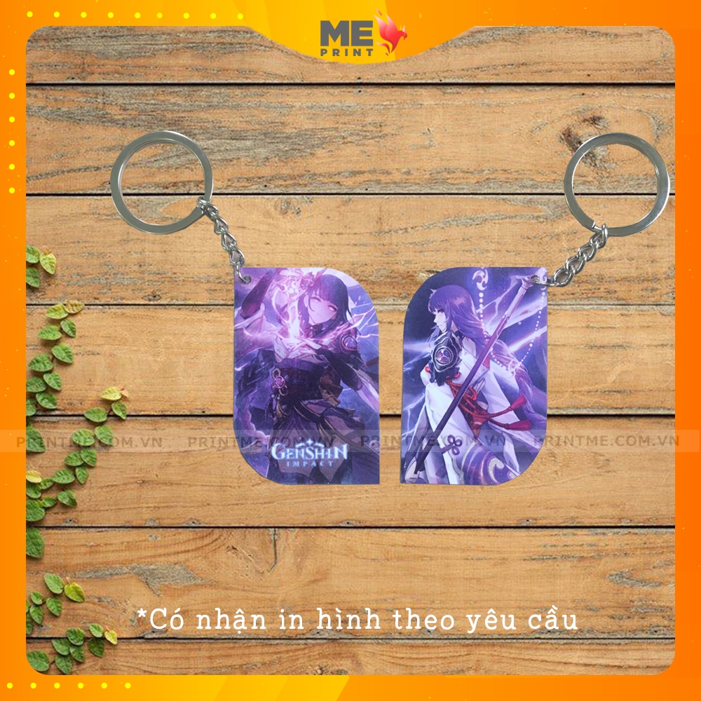 Móc khoá genshin impact in 2 mặt chất liệu mica bền đẹp cute, móc khoá in theo yêu cầu hình game - anime - manga giá rẻ