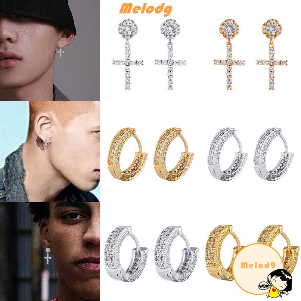 Khuyên Tai Tròn Đính Đá CZ Thời Trang|Khuyên Tai Tròn Đính Đá Zircon