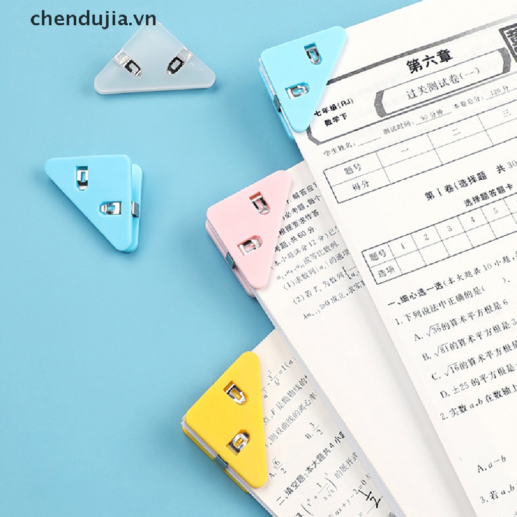 Bộ 5 Kẹp Giấy Hình Tam Giác Nhiều Màu Sắc