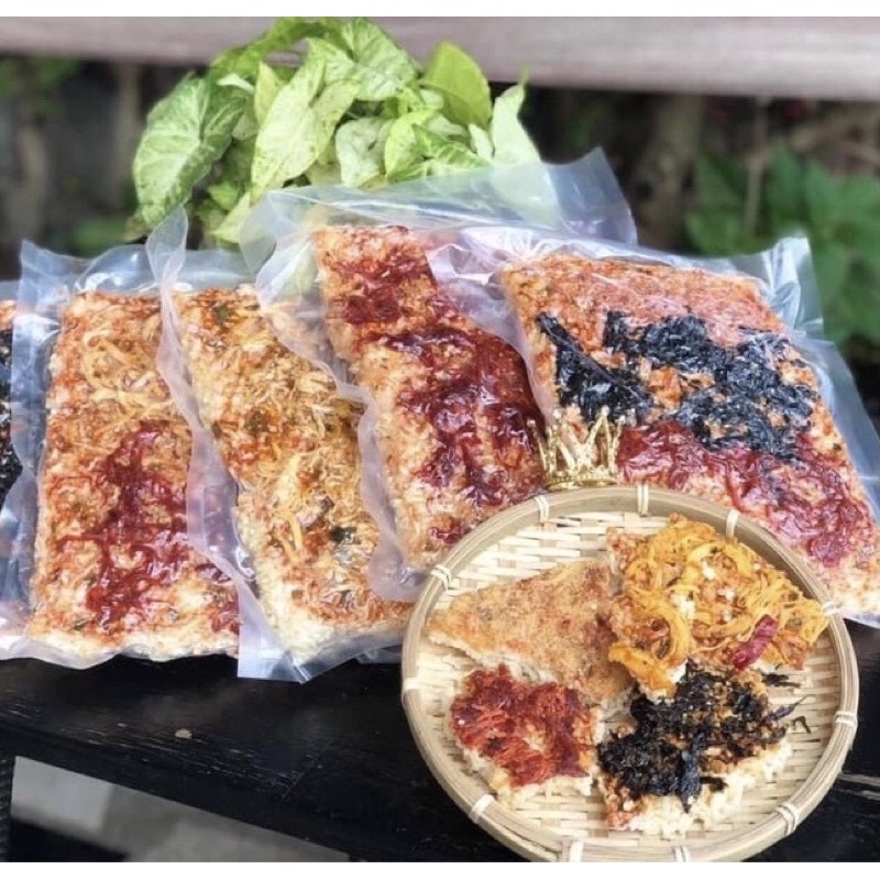 Cơm cháy nhà làm full toping gói 220g