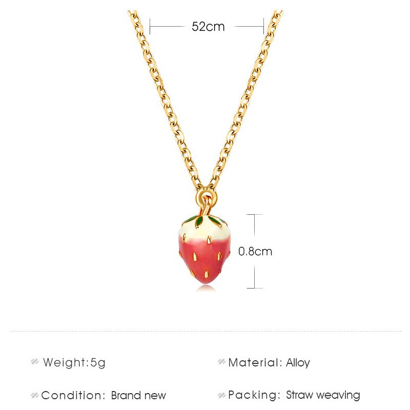 Lovely Strawberry Fruit Necklaces For Women