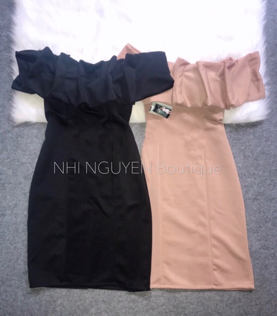 Váy ôm body trễ vai bèo có mút ngực (ảnh thật + feedback khách mặc) | BigBuy360 - bigbuy360.vn
