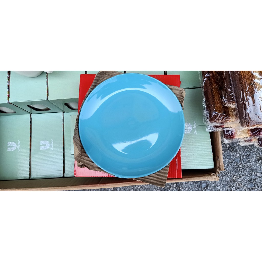 [BB Mart – kênh bán lẻ giá rẻ] set 5 đĩa sứ xanh paster
