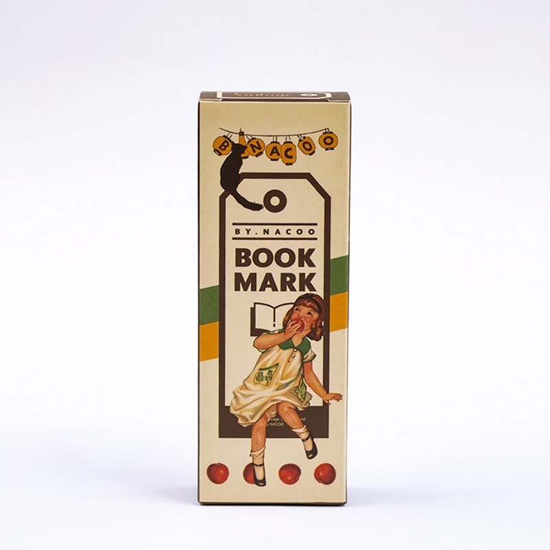 Hộp 20 thẻ đánh dấu trang sách họa tiết vintage nhiều kiểu Hàn Quốc dễ thương sáng tạo