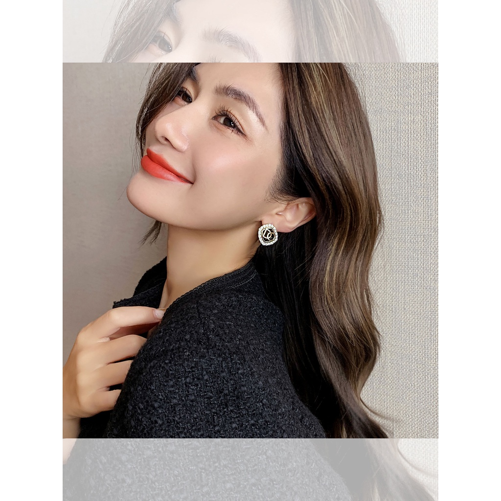 Khuyên Tai Hình Vuông Mạ Bạc 925 Thời Trang 2021 Phong Cách Mới Dành Cho Nữ