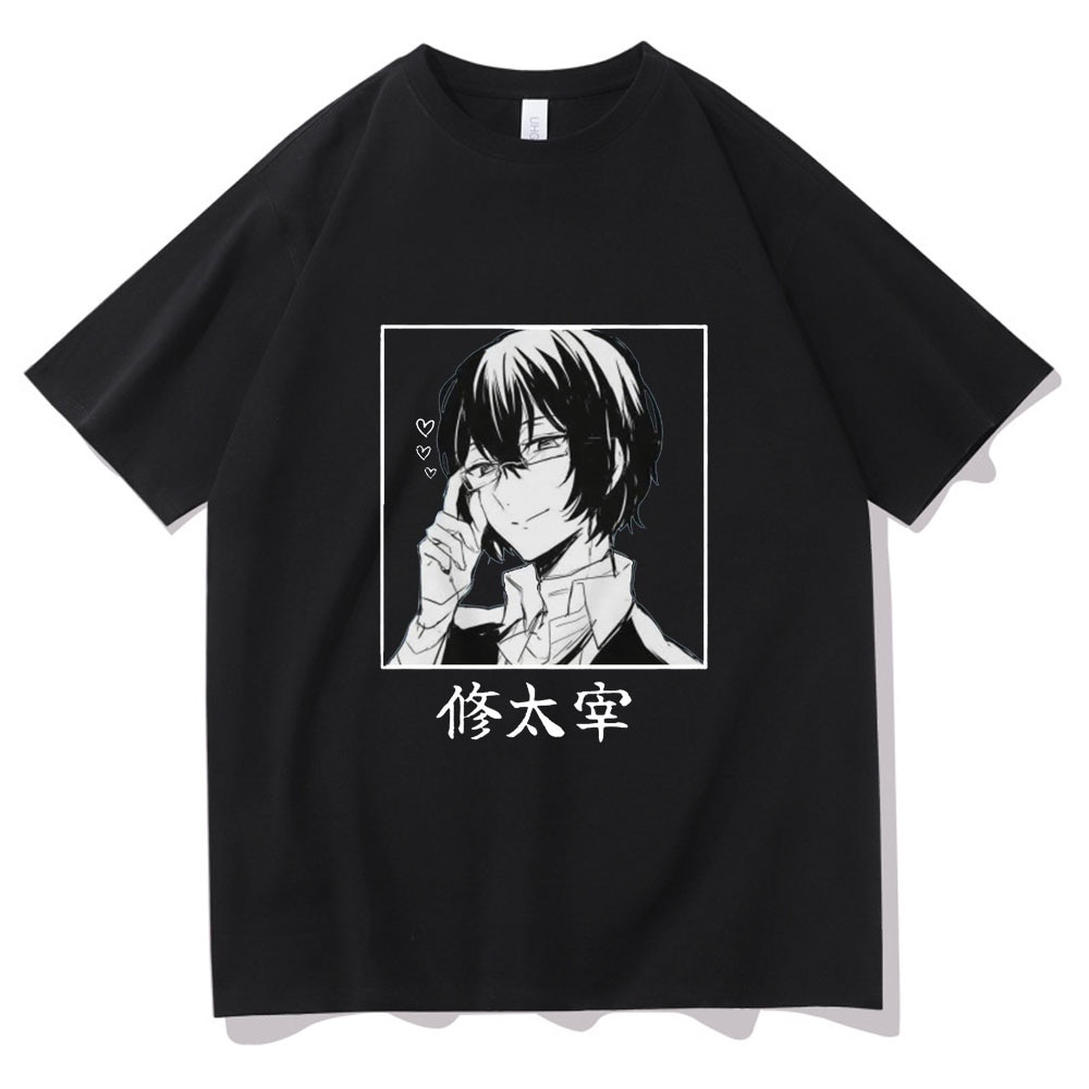 Áo nam In Hình Anime Bungo Stray Dogs Dazai Osamus Mangas Tùy Chỉnh Thời Trang Làm Quà Sinh Nhật