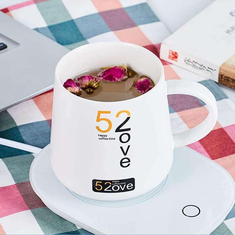 Bộ Cốc Hâm Nóng Cafe Kèm Đế Đện Thiết Kế Hiện Đại, Gọn Nhẹ,Dùng Để Hâm Sữa, Cà Phê, Pha Trà