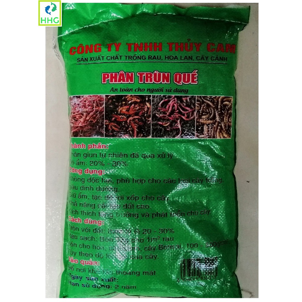 PHÂN TRÙN QUẾ CHUYÊN DÙNG CHO RAU SẠCH, HOA, CÂY CẢNH, CÂY ĂN TRÁI KHỐI LƯỢNG 5KG