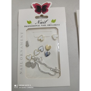 Phụ kiện tim đá, charm tim đá gắn móng