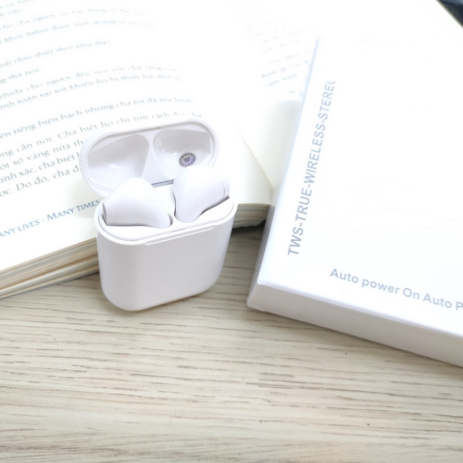 Tai Nghe Bluetooth Không Dây Nhét Tai 5.0 Phiên Bản Quốc tế Có Mic Có Cảm Ứng Chạm Cho Điện Thoại - j12