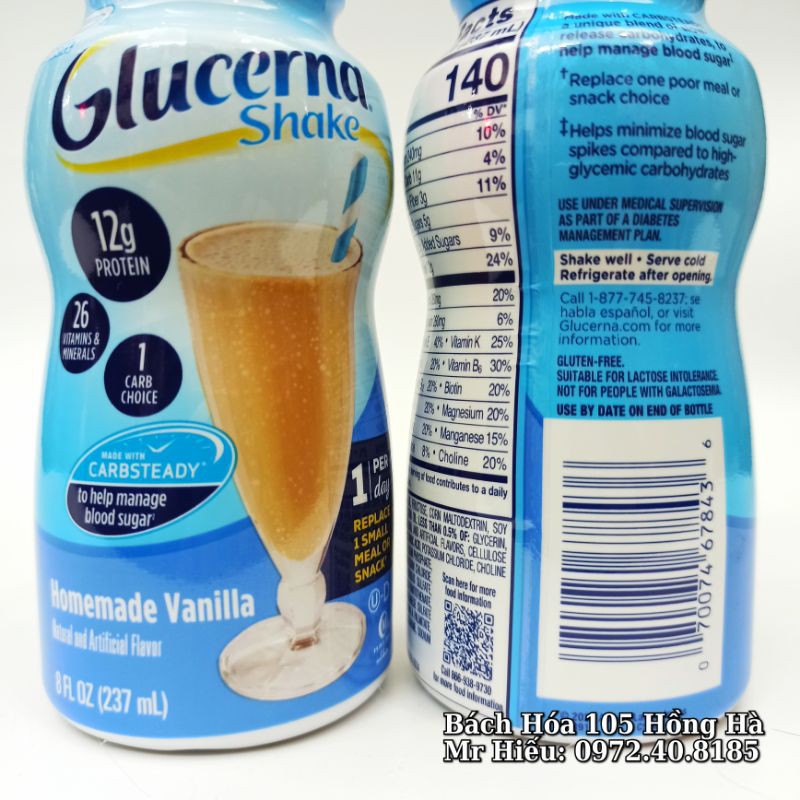 [T3.2022] Sữa nước Glucerna 237ml Mỹ