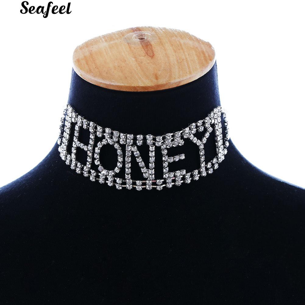 Vòng cổ choker mặt hình cốc có đính kim cương giả dành cho nữ