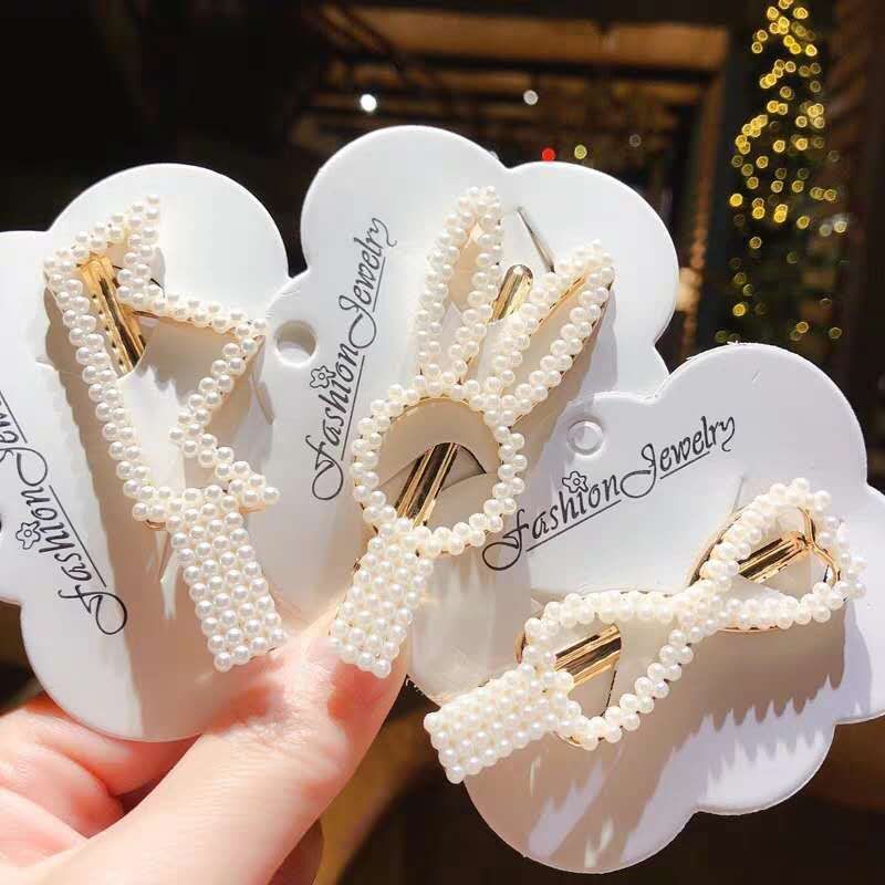 [Hàng mới về] Kẹp tóc bb đính ngọc trai thời trang chất lượng cao cho nữ