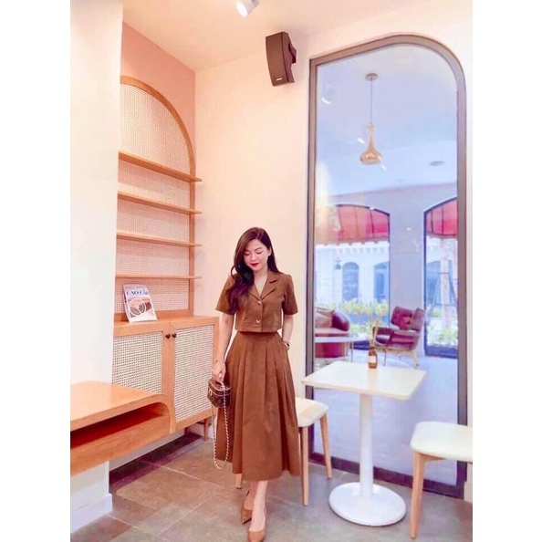sét bộ cổ vest chân váy bigsize 50-90kg