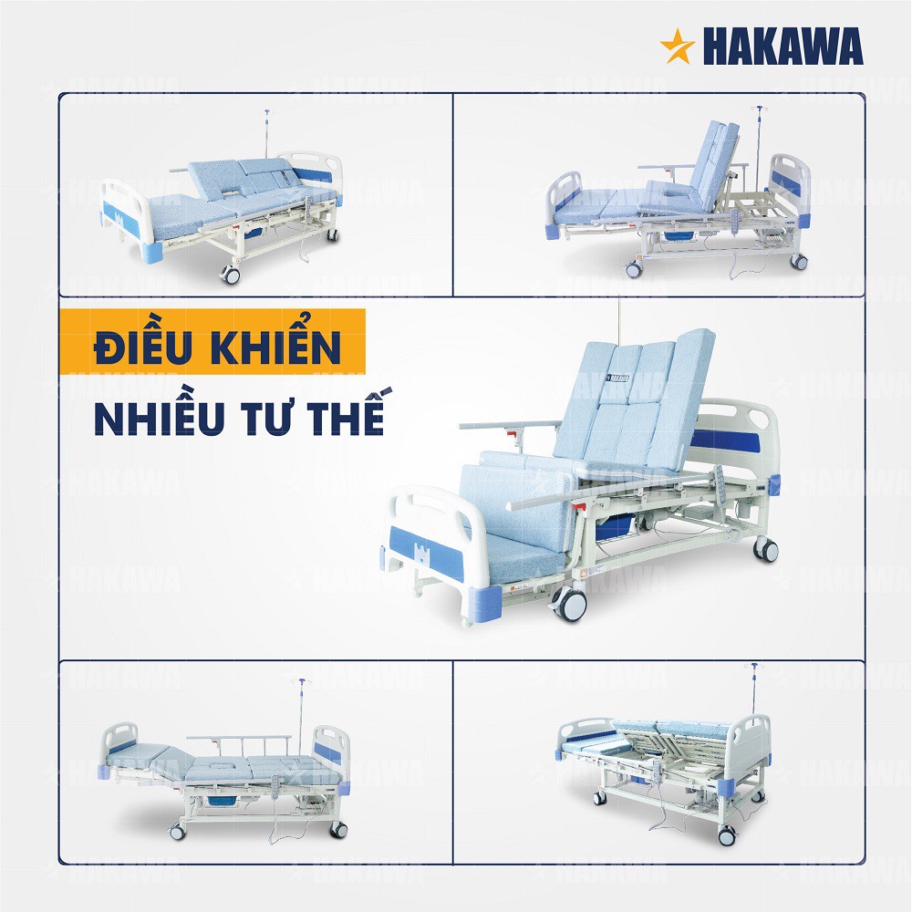 Giường y tế điều khiển bằng remote HAKAWA HK-D95 - Phân phối chính hãng - Bảo hành 2 năm chính hãng