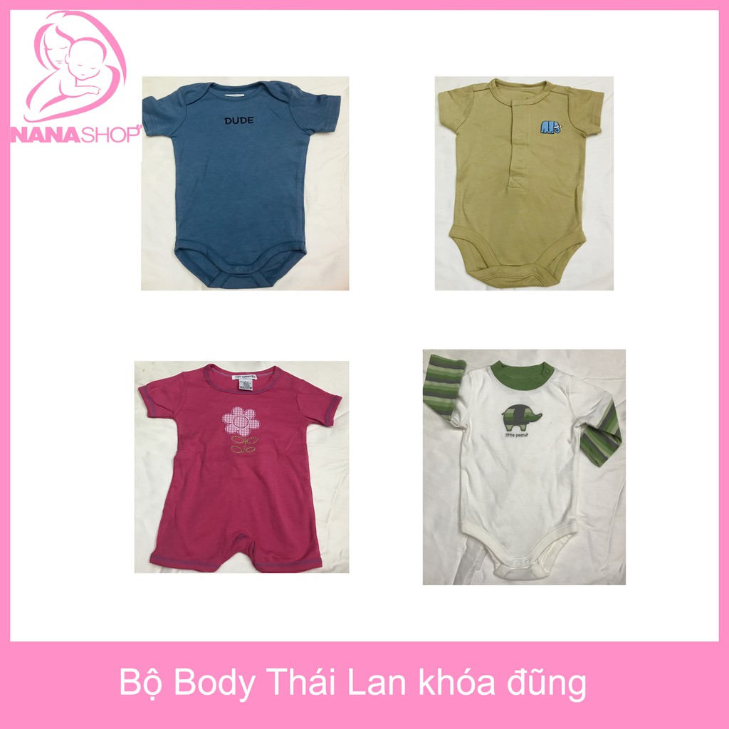 Bộ body cotton cao cấp khóa đũng