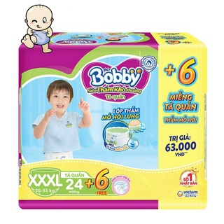 Tã/Bỉm Dán BOBBY Nhật Bản Siêu Thấm Chống Tràn, Giúp Bé Thoải Mái Vận Động Đủ Size NB64 S56 M76 L68 XL62 XXL
