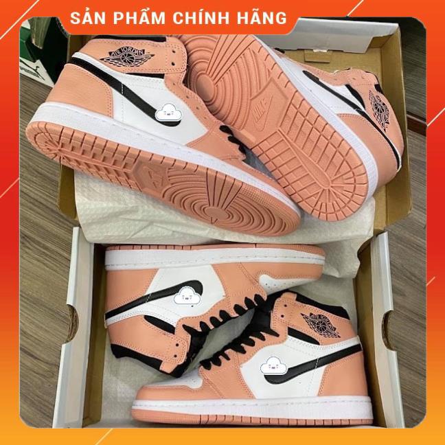 Giày thể thao nữ Jordan màu hồng móc đen cổ cao cực chất hot trend 2021, Full Box Bill | BigBuy360 - bigbuy360.vn