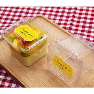 Combo 115 hộp vuông pet đựng mouse, tiramisu