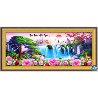 Tranh đính đá non nước hữu tình df322