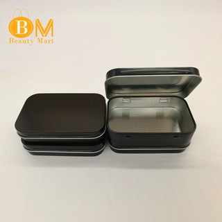 "Stock"95x60x21mm Black Metal Box With Matte Candy Box Small Box