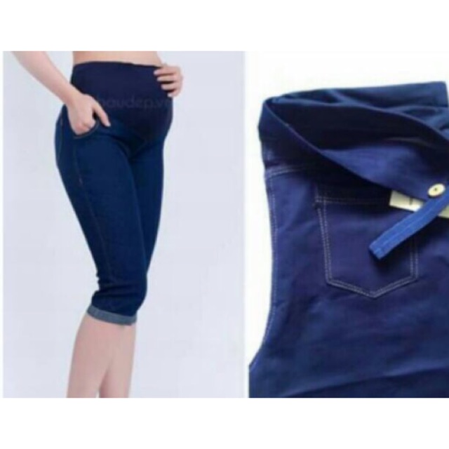 Quần lửng bầu giả jean chất đẹp, có size to